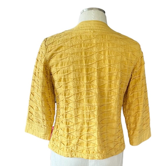 Chico’s Cotton Collarless Dress Jacket Chico’s Size One or Size 8 - Picture 3 of 5